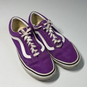 Vans Old Skool 8.5 Purple Suede Canvas Low Top Sneakers